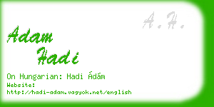 adam hadi business card