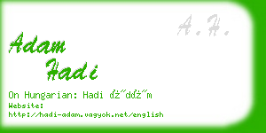 adam hadi business card